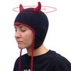 Earflap Beanies Knit Devil Hat Earflap Hat Y2k Devil Horn Hat Little Devil Hat