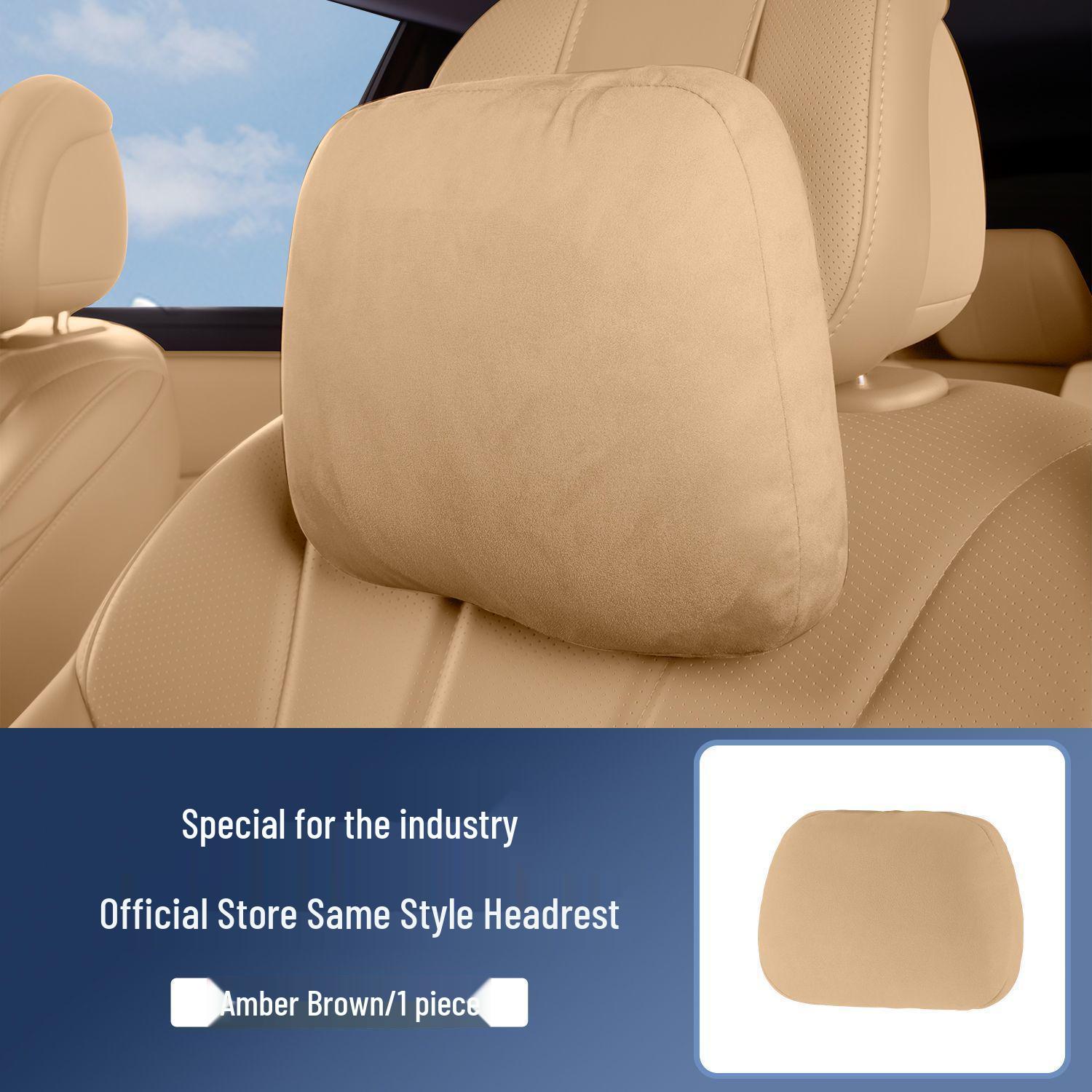 Aviation Suede Plush Neck Pillow & Lumbar Support for AITO M7/M8/M9 Headrest - Car Interior Accessories