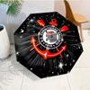 Sport Club Football Crest Printed Automatic Umbrella, 8-Frame for Travel, Camping, Casual Umbrella, Essential Gift for  for Family and Friends