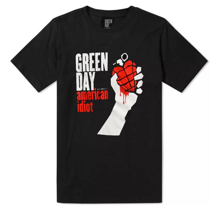 

2026 Green Day Band Rock Shortsleeved Mens Punk Cotton Clothing Classic Tshirt TShirt 2XL