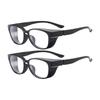 2PCS Anti Blue Light Glasses For Men Women Black Sand-proof Anti-shock Biking Safe Goggles Blue Blocking Protect Eyewear