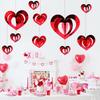 Decorations Romantic Valentine's Day Love Pulling Wedding DIY Love Flower Hanging Curtain 3D Love Spiral Pendant Anniversary