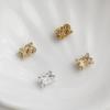 14K Gold Plated Zircon Hollow Barrel Spacer Beads - Small Waist Flower Beading Material DIY Accessories