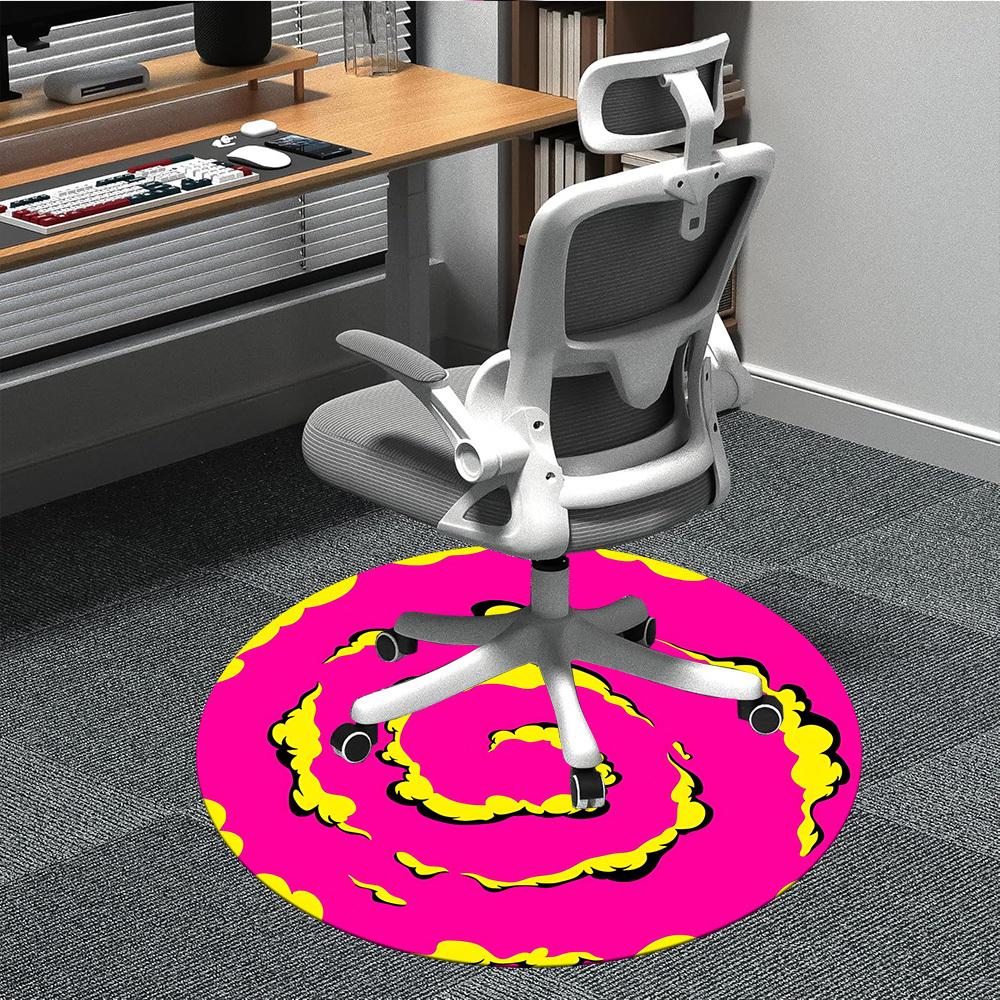 

1pc Spiral Pattern Chair Carpet for Office, Non-slip, Soft and Durable Office Rug for Decoration, Perfect for Office yy260105030 80cm by 80cm
