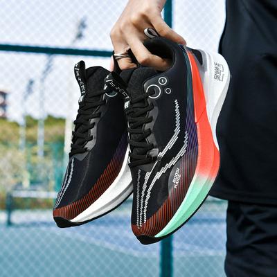 Running Shoes Men's Pro New Ultra-light Carbon Board Professional Air Cushion Racing Sports Training Sports Running Shoes Shock Absorption