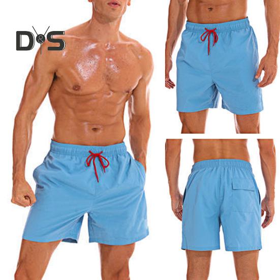 Pantaloni Scurți de Plajă pentru Bărbați Talie cu Șnur Ajustabili Croială Lejeră Pantaloni Casual cu Buzunare Culoare Solidă Pantaloni Versatili pentru Purtare Zilnică