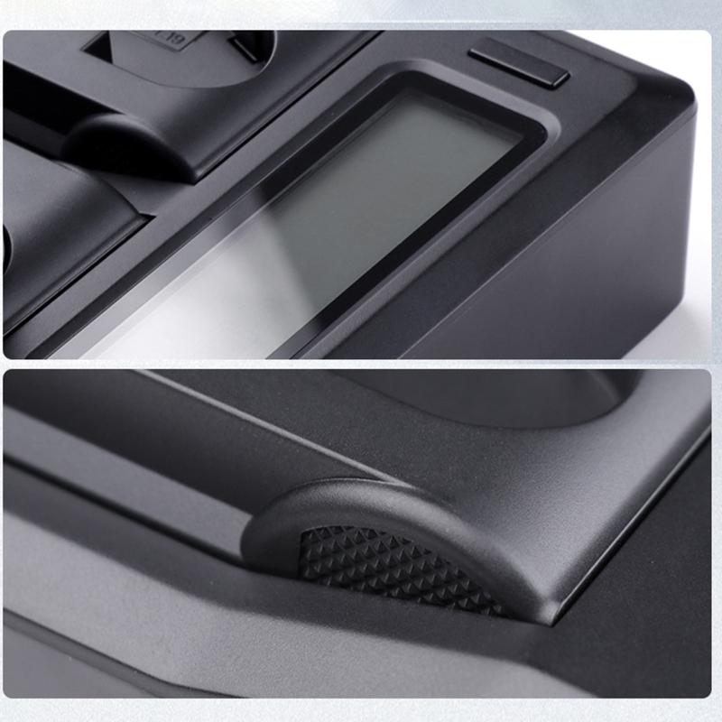 EU Plug LCD Display USB Dual Battery Charger for LP-E19 LP-E4N LP-E4 EOSR3 1DX MarkII1DX2 1DX3 Camera