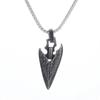 Retro Norse Mythology Pirate Celtic Weapon Spearhead Pendant Necklace Men\\'s Punk Hip-Hop Trend Jewelry