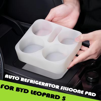 Auto-Kühlschrank Silikonmatte Passend für BYD Leopard 5 Modifiziertes Auto Kühlschrank Festes Gitter Anti-Rutsch-Matte Innenraum-Upgrade-Teile