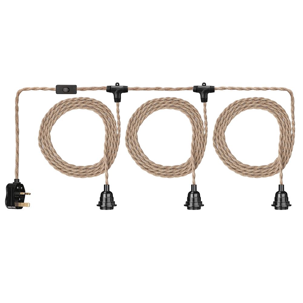 

Комплект шнура для подвесного светильника 5M/6.72M с выключателем, вилкой, основанием для светильника, винтажным пеньковым канатом, подвесным светильником для спальни, гостиной 1pcs