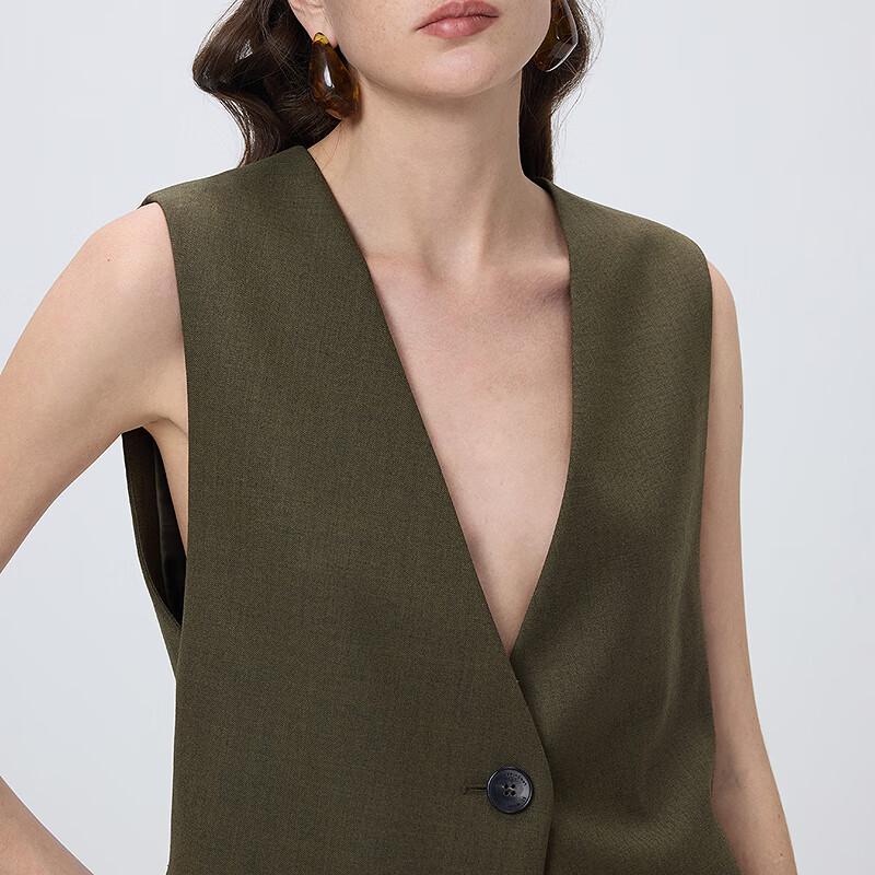 LANZI Wool Blend V-Neck Business Vest