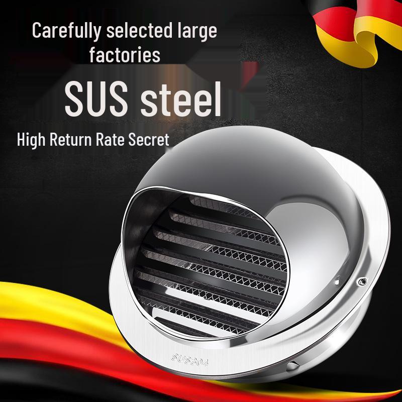 304 Stainless Steel Rainproof Vent Cap for Exterior Walls