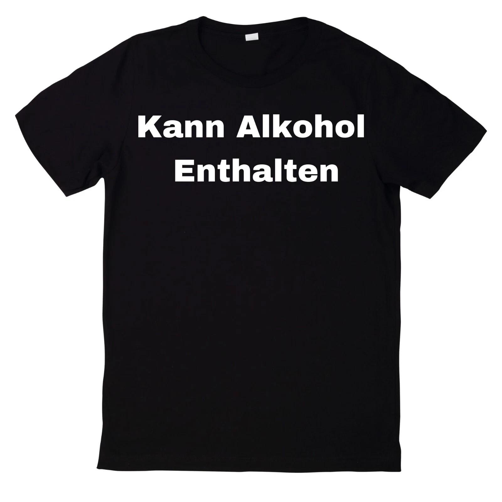 T-Shirt Kann Alkohol Enthalten Statement Motiv M
