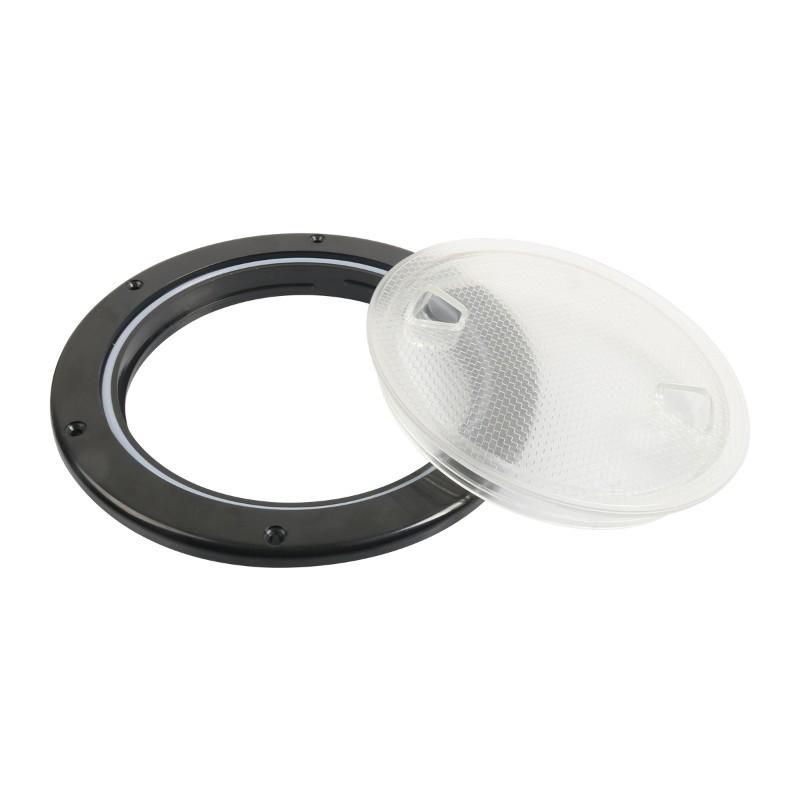 Boat Hatch 8In,Boat Deck Plates Round pection Hatch With Clear Detachable Cover,Marine Access Hatches For RV Yacht