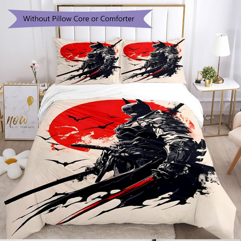 3pcs Duvet Cover Set (1*Duvet Cover + 2*Pillowcase, Without Core), Superheroes Print Soft All‑Season Bedding Set, Home Bedroom Decor Gift