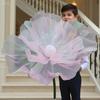 Simulation 3D Gauze Artificial Flower 50cm Big Giant Mesh Flower Hollow Silk Flower  Window Display