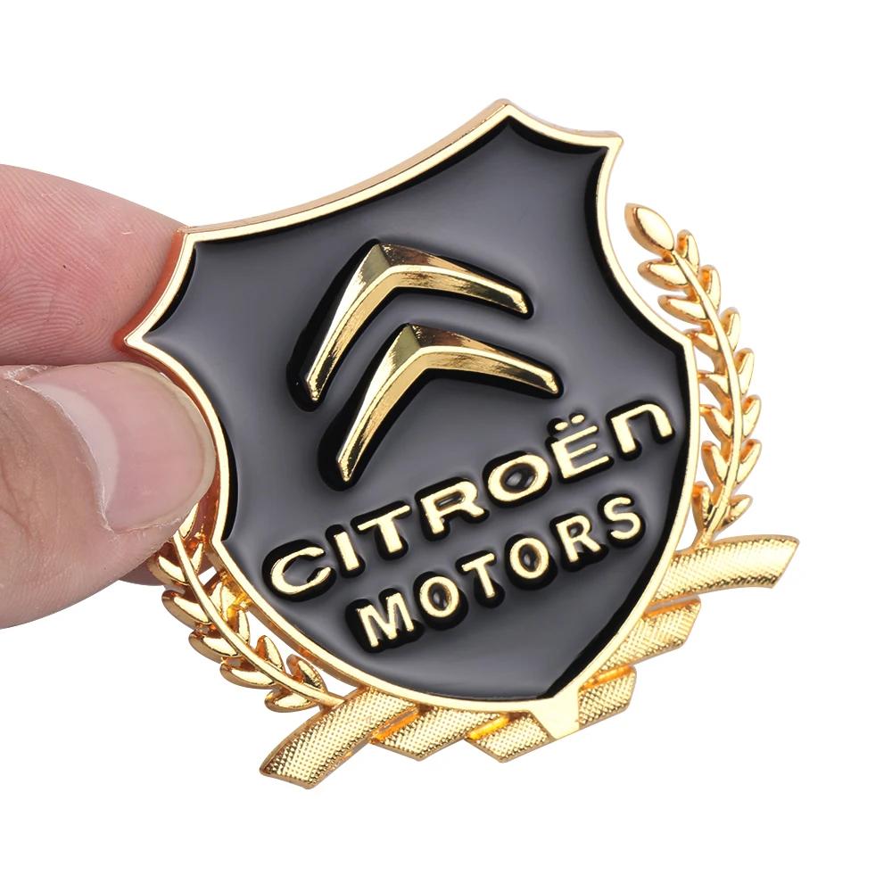 1 pièce 3D Metal Épis de blé Décoration de carrosserie de voiture Autocollant Badge Emblème Pour Citroen C1 C3 C4 Grand Picasso C4L C5 C6 VTS DS Accessoires