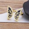 High Quality New Style INS Butterfly Enamel Dripping Oil Glazed Geometric Ring 5 Colors for Women Party Friendship Jewelry Gift