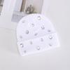 New knitted hat European and American fashion butterfly rhinestone thermal cover wool hat