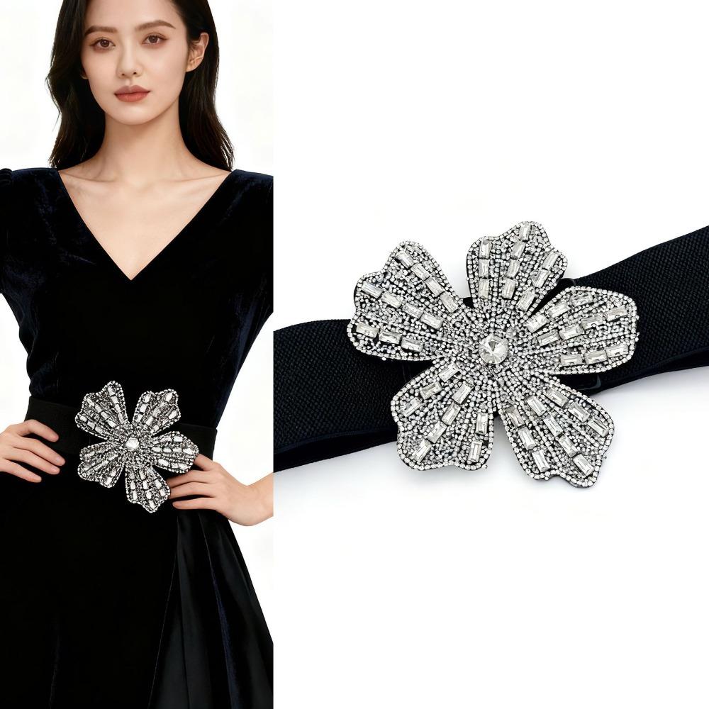 Rhinestone Flower Patches DIY Decorative Patches New Beaded Patches  Clothes Accessories