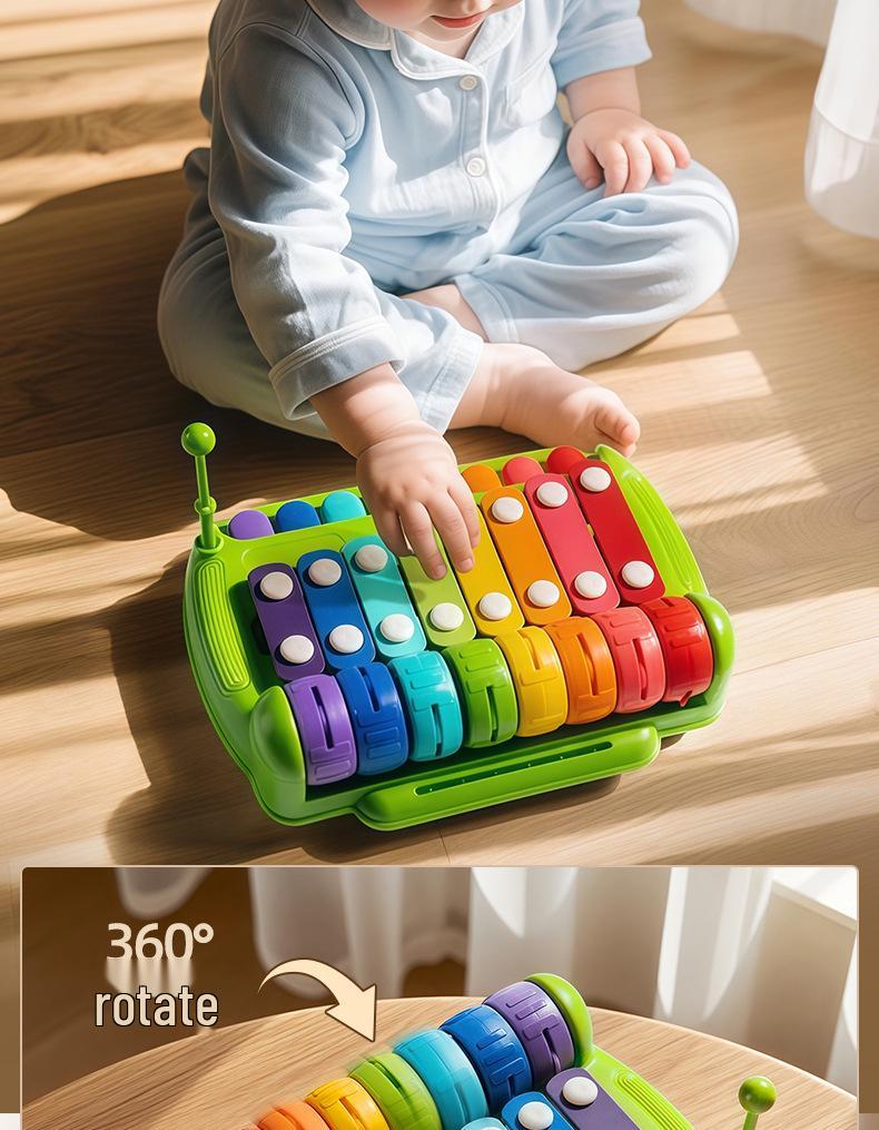 Baby Piano & Music Box: Knock & Play Toy for Infants