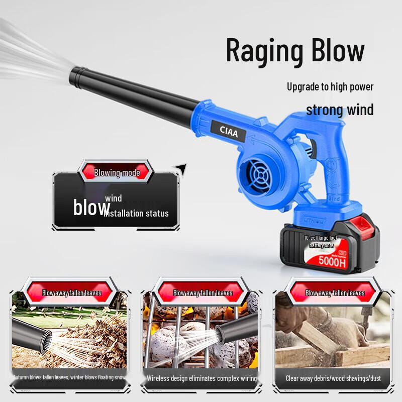 CIAA Cordless Lithium Blower for Industrial & PC Dust Cleaning CN Plug (adapter Included)