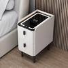 Yumei Minimalist Smart Bedside Table with LED & Wireless Charger