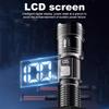 LED Outdoor Portable Flashlight USB Charging Camping Powerful Flashlight Power Display Strong Light Flashlight for Power Outages