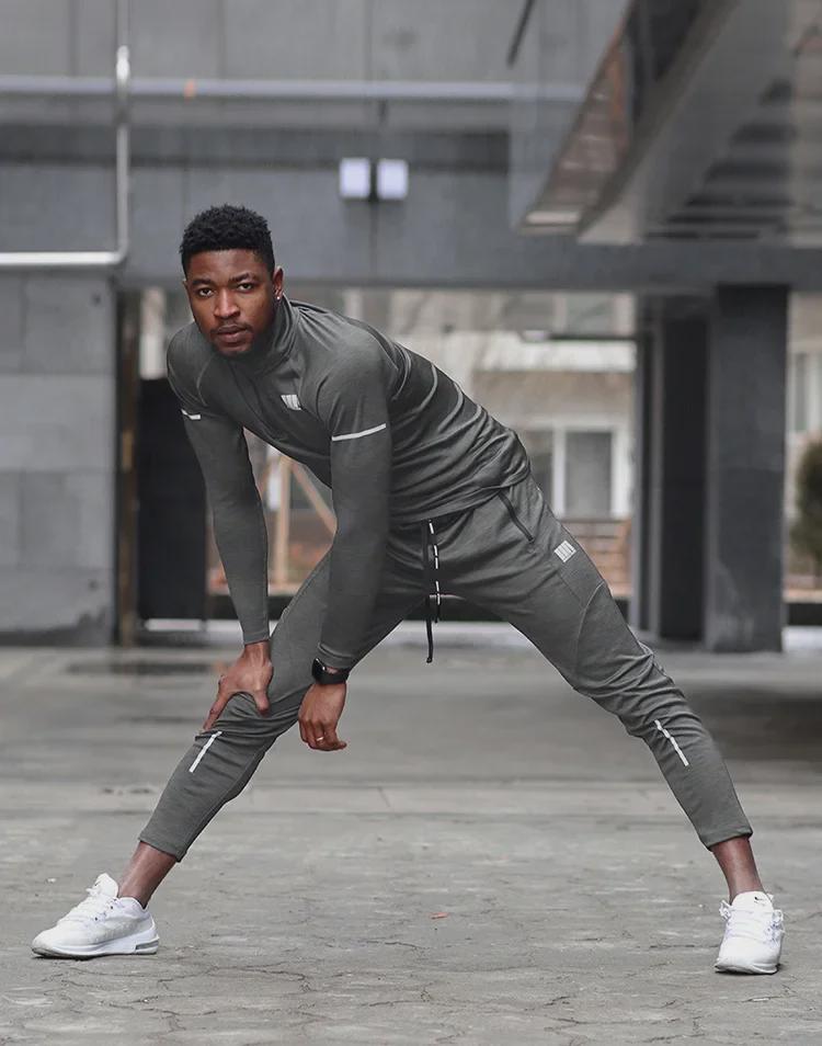 2021 Men's 380g Cotton Sports Suit - Elastic, Breathable Outdoor Jacket, Large Size Fitness Wear