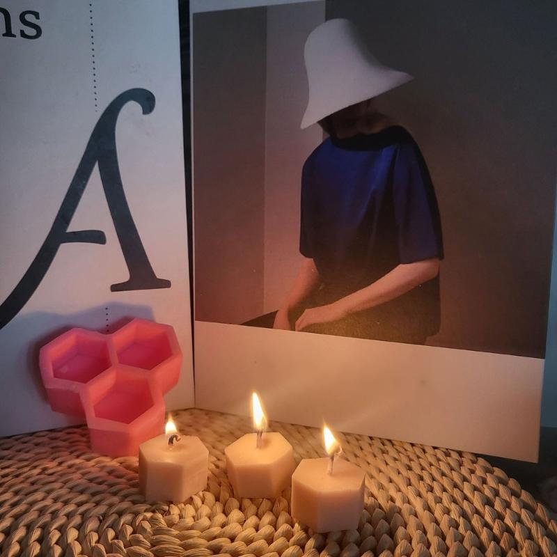 Honeycomb Candle Molds Honeycomb Resin Molds for DIY Candle Soap Chocolate Cake Fondant Decorations Room Decorations