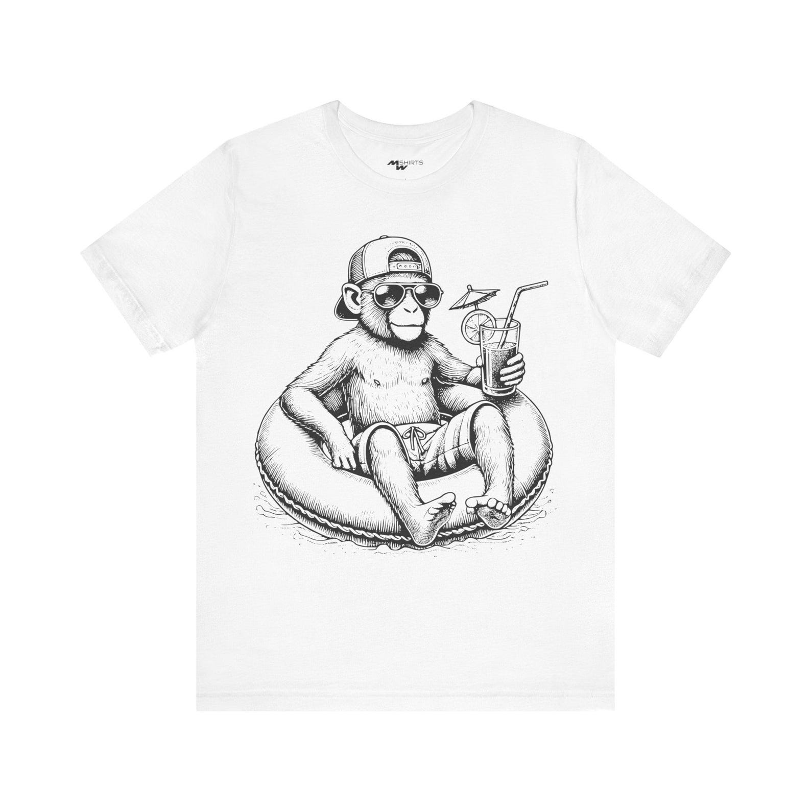 Chill Monkey T-Shirt: Relaxed Summer Vibes, Unisex Jersey Tee 4XL