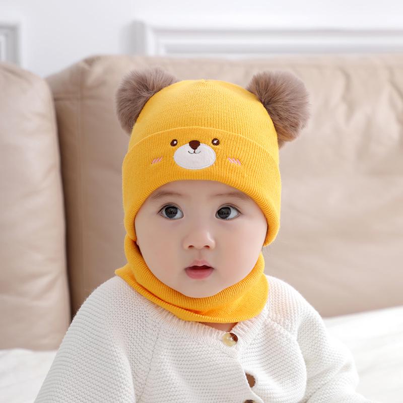 Infants' Cute Wool Knit Hat for Autumn/Winter (0-3 Years)