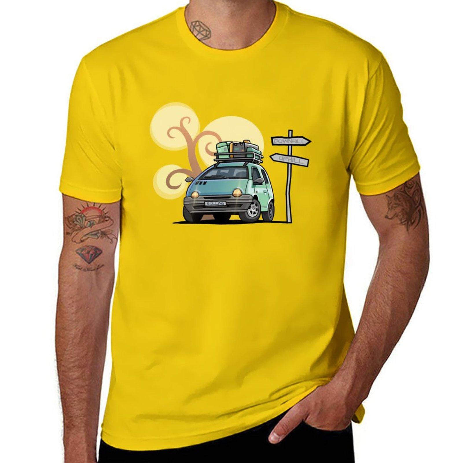 GUOYAN TOP Nieuw ROLLING TWINGO T-shirt voor jongens, witte t-shirts, sneldrogend shirt, heren Champion t-shirts M