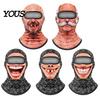 Bequeme Helm-Innenmaske, Maske für ältere Menschen, Skimaske, Realistischer Gesichtsaufdruck Sturmhaube, Neuheit mit Hals für Outdoor-Aktivitäten, Abdeckung, Radfahren, Skifahren
