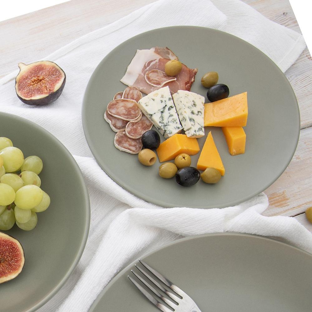 Talerz Deserowy Płytki Mały na Ciasto Deser Ceramiczny Zielony 20,5 cm