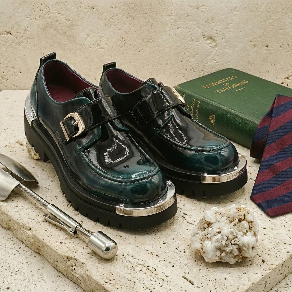 Men`S Fashion Low Top Derby Shoes