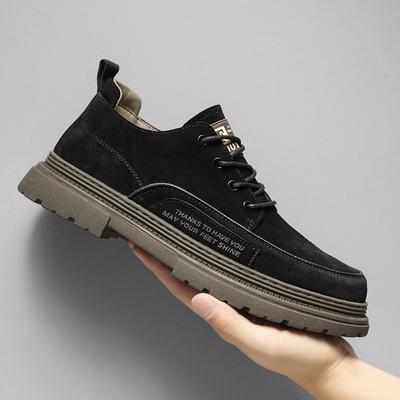 Fashion Men Shoes Vintage Hot Sale Leather Loafers Breathable Wear-Resistant Lace Up Comfortable Casual Outdoor Mens Walking Shoes