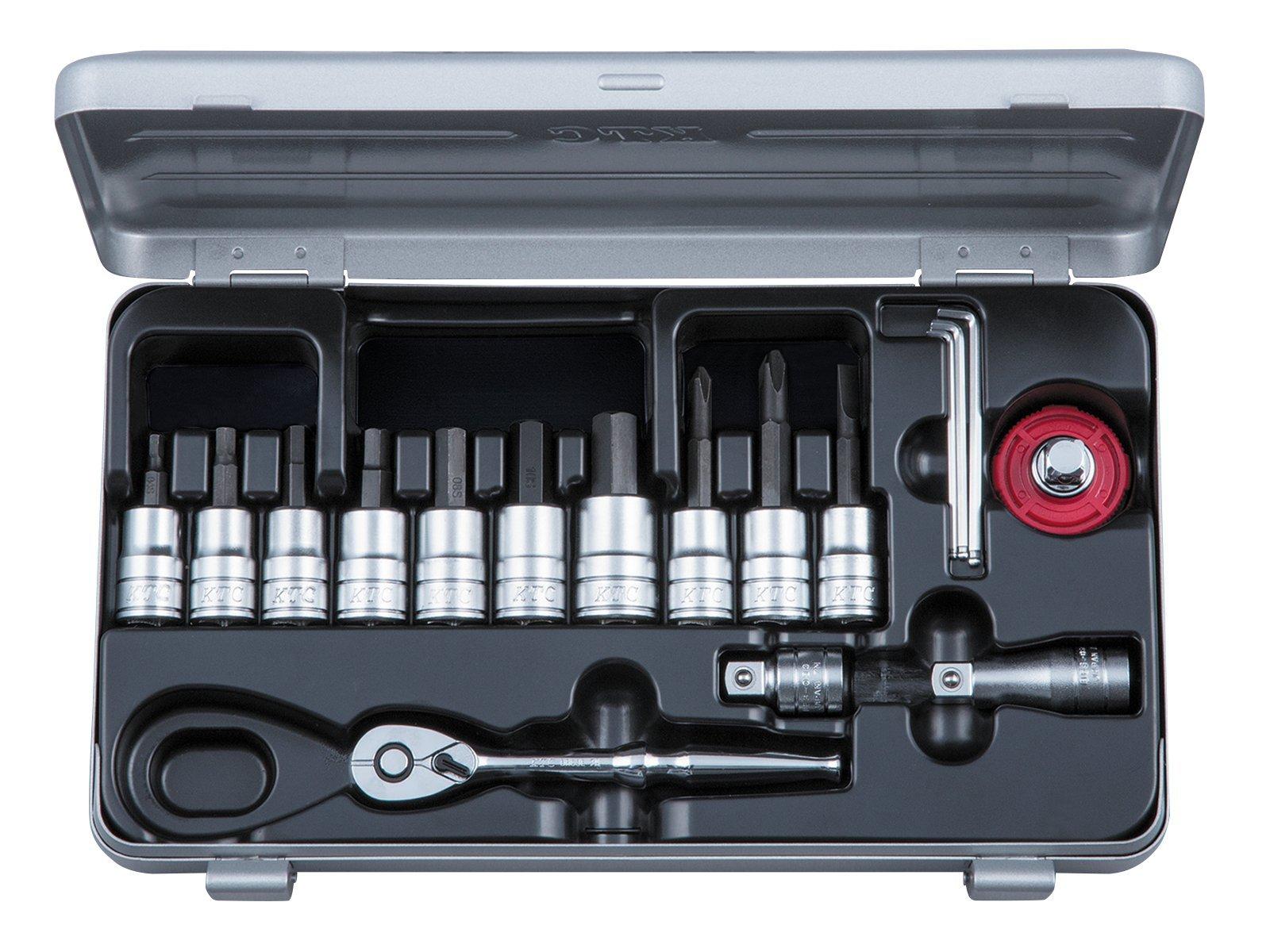 

Kyoto Machinery Tools Short Hexagon Bit Socket Wrench Set TBT3S17HX (KTC) 9.5sq.