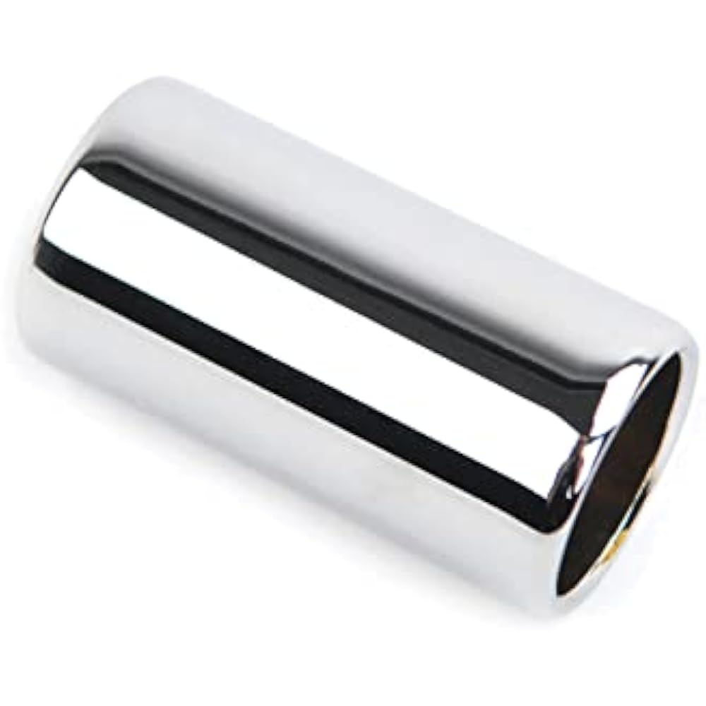 D'Addario Daddario Slide Bar Chrome Plated Solid Brass Chrome Plated Brass Slide PWCBS-SS (Small)...