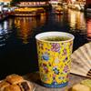 300ml Vintage Floral Pattern Chinese Tea Cup Ceramic Tiki Painted Cocktail Cups Personalized Cup Household Water Cup Gift Giving