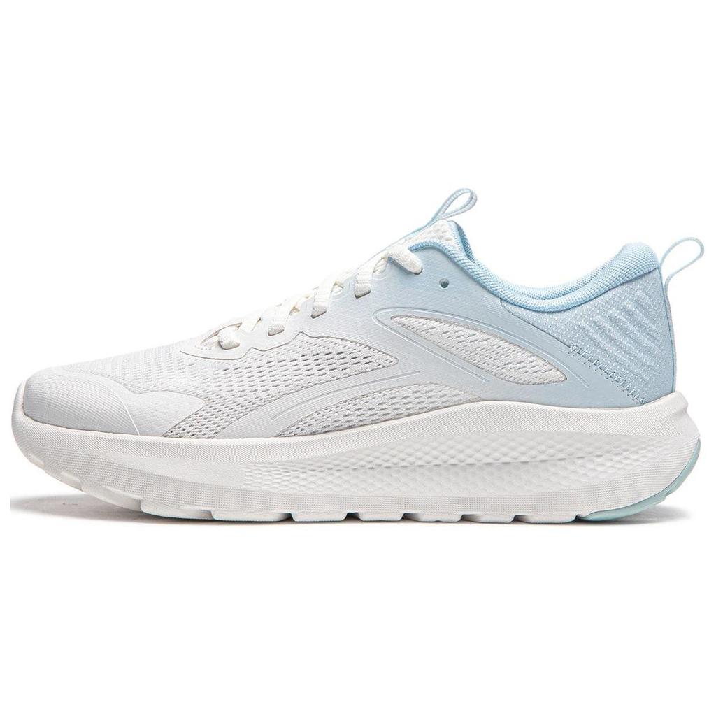 Li Ning Slip Resistant Abrasion Resistant Low Top Casual Shoes Women's White Blue AGLU260-1