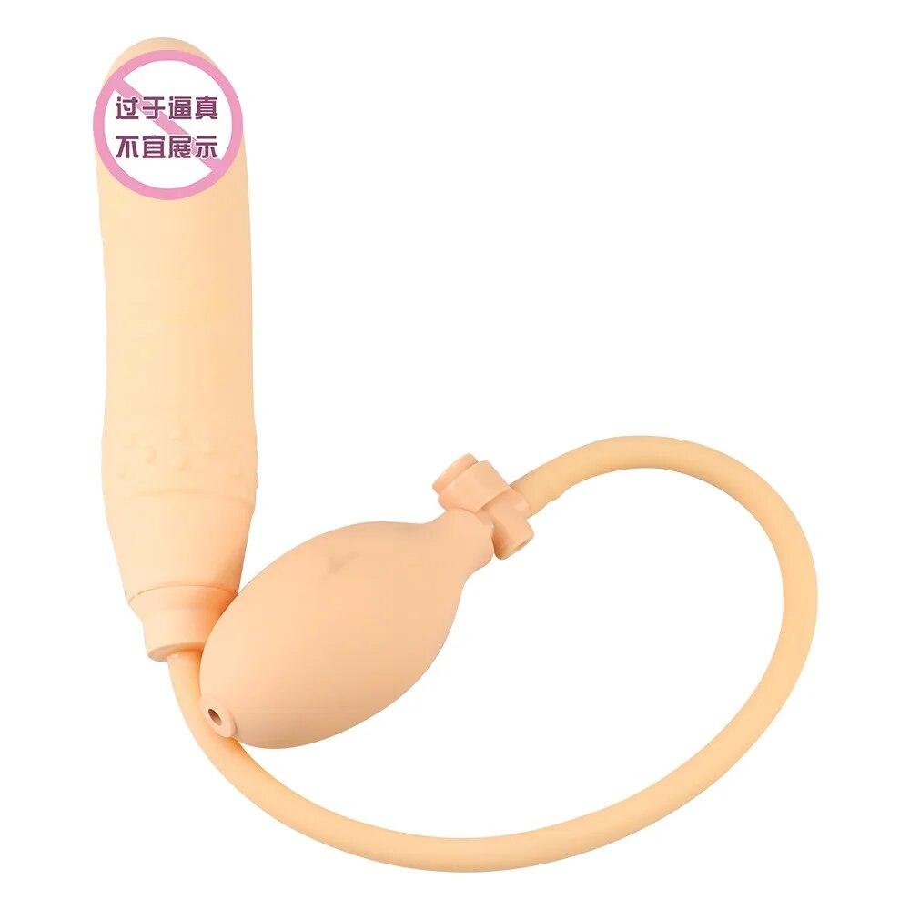 Produkte für Erwachsene Dildo für Analspielzeug Erweiterbarer Butt Plug Silikon Massager Sexspielzeug für Frauen Männer Aufblasbarer Anal Plug Hinterhof