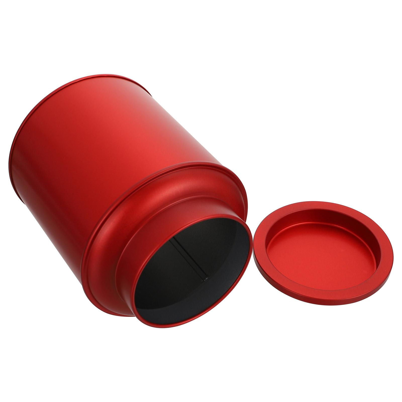 Tinplate Tea Canister Kit Storage Box for Loose Tea Snacks Candy Storage Container Box with Cover Tinplate Tin красный