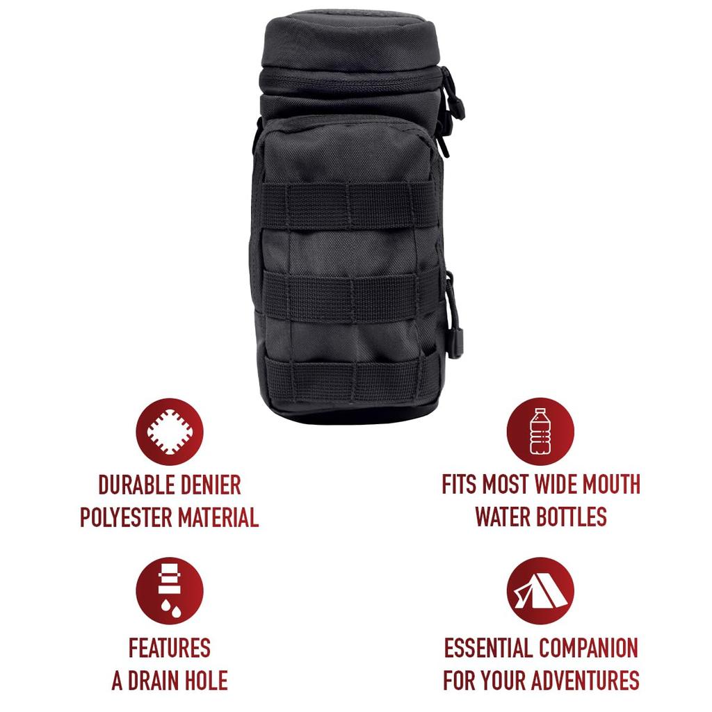 Rothco Molle Water Bottle Black Pouch,