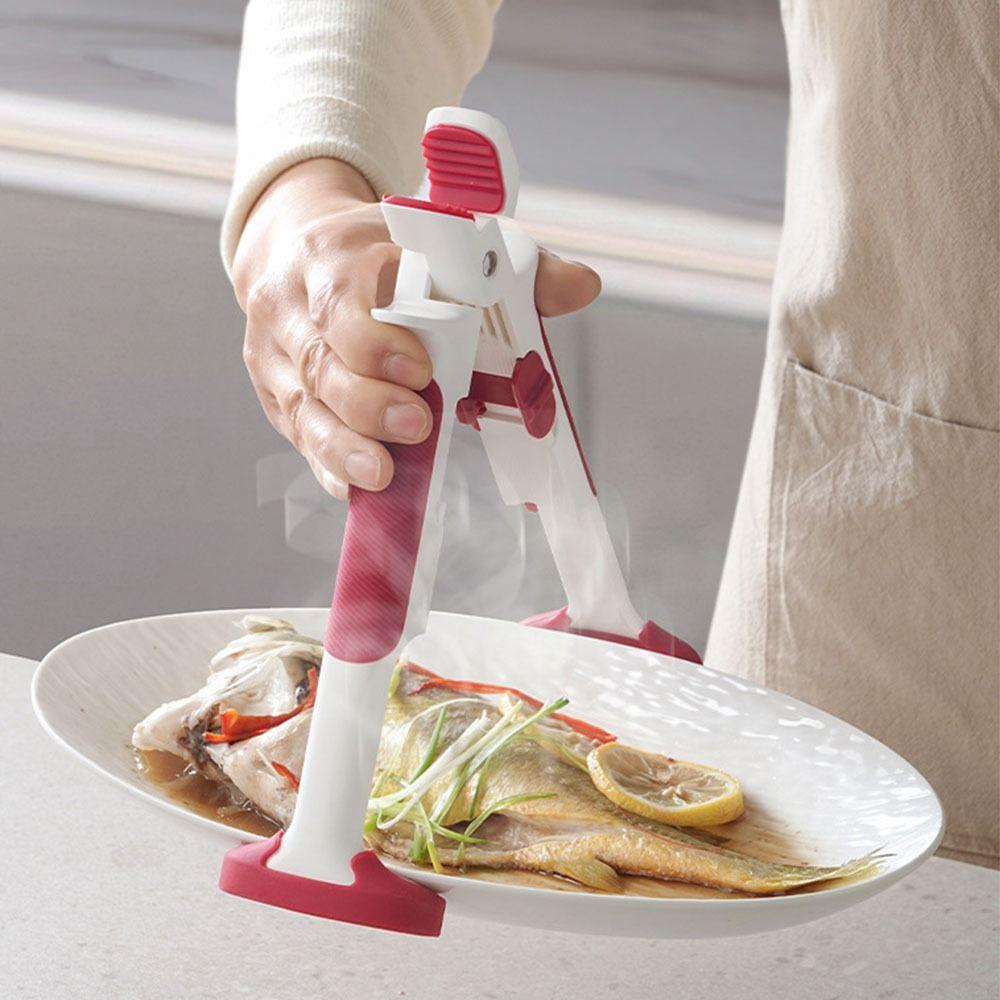 Silicone  Clamp Hot Plate Gripper Heat-Resistant Steaming Dish Clip  Plate & Bowl Pliers