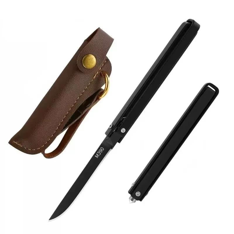 NEW M390 Stainless Steel Folding Knife High Hardness Multifunctional Fruit Knife Window Breaking Survival Portable Outdoor Knife