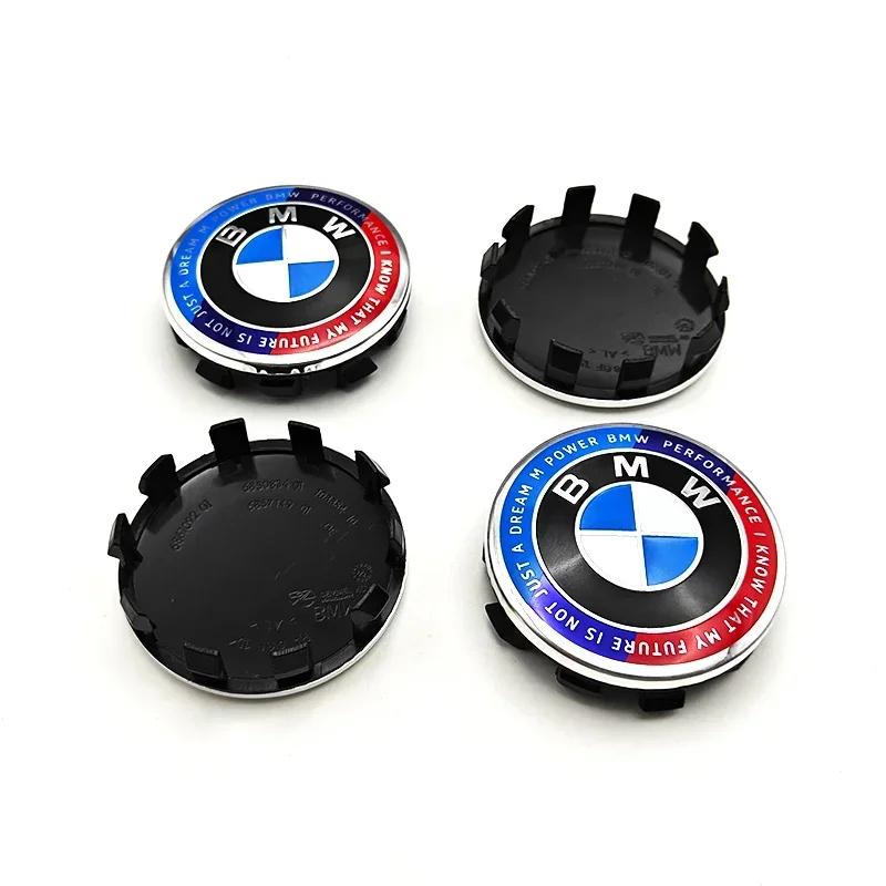 2026 Hot 4PCS 56/60/68mm Car Hub Cap Decor Sticker Badge Wheel Center Covers Decal Auto Accessories For BMW M E36 E46 E60 E90 F10 E36 G20