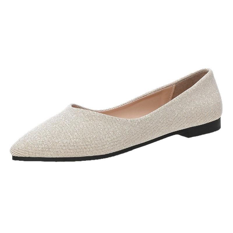 Single Shoes Women Pointed Flat Shoes Lady Fashion Ladyshoes Work Shoes Fashion Shiny Tide