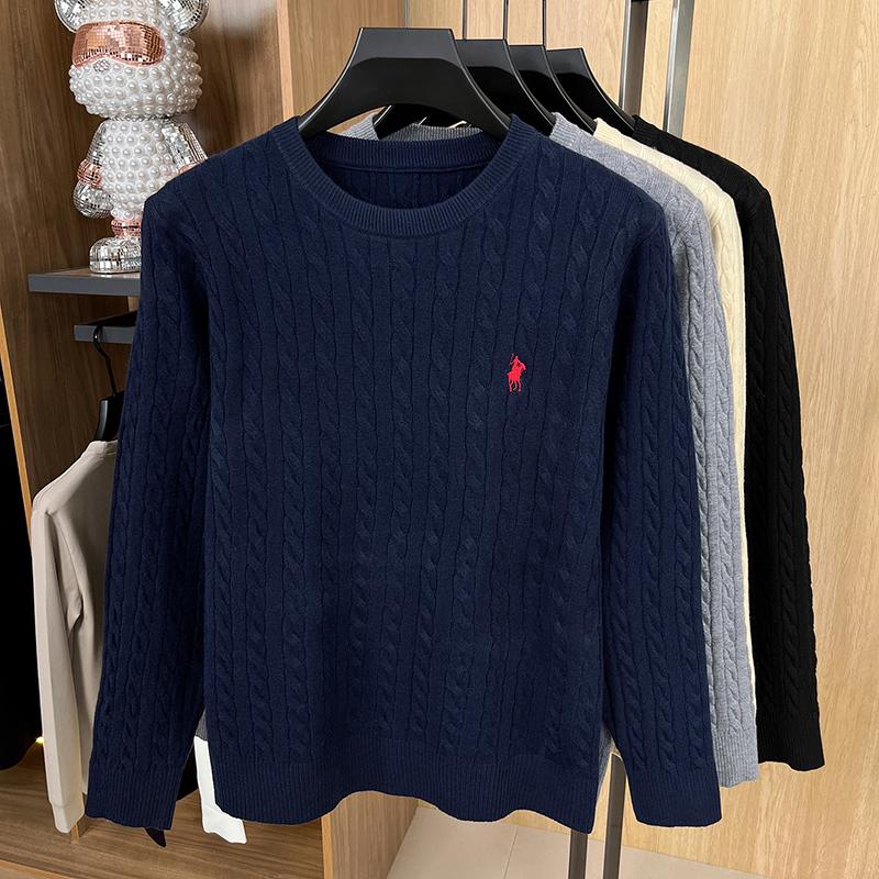 ZYLLO Luxury Pony Embroidery Designer Brand Sweater New Fashion Unique Jacquard Comfort Paul Casual Knitted Round Neck Pullover Unisex