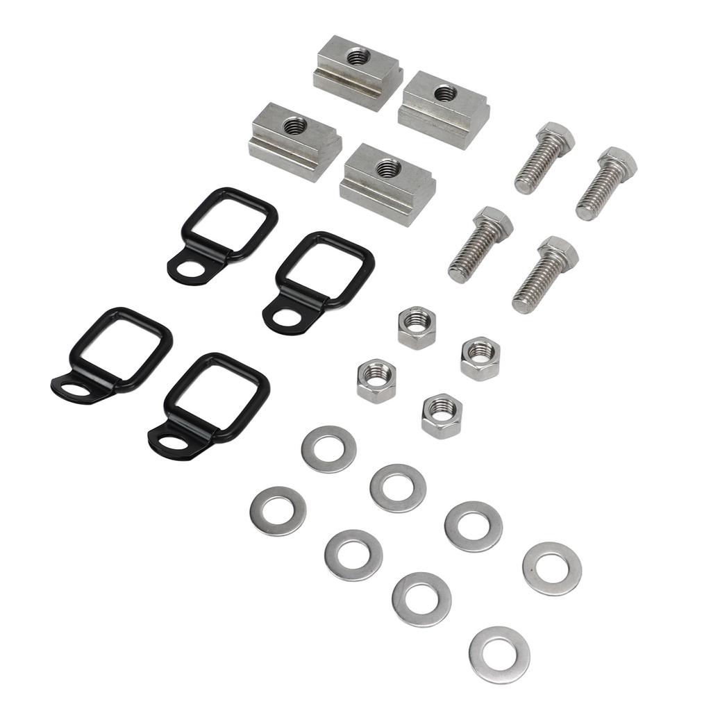 Deck Rails Cleat T Slot Nuts Bed Metal Threaded Tie Down Anchors Rings for Truck Pickup